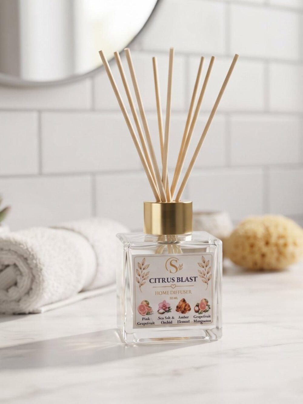Home Reed Diffuser - Citrus Blast 50ML - Picture 7 of 7